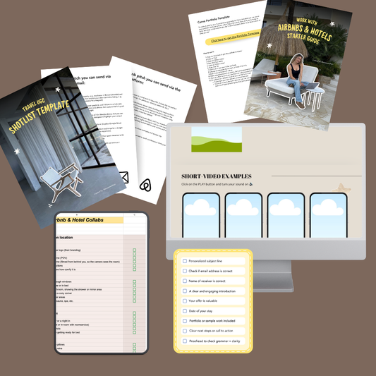 Travel UGC Starter Kit + 5 Bonusses